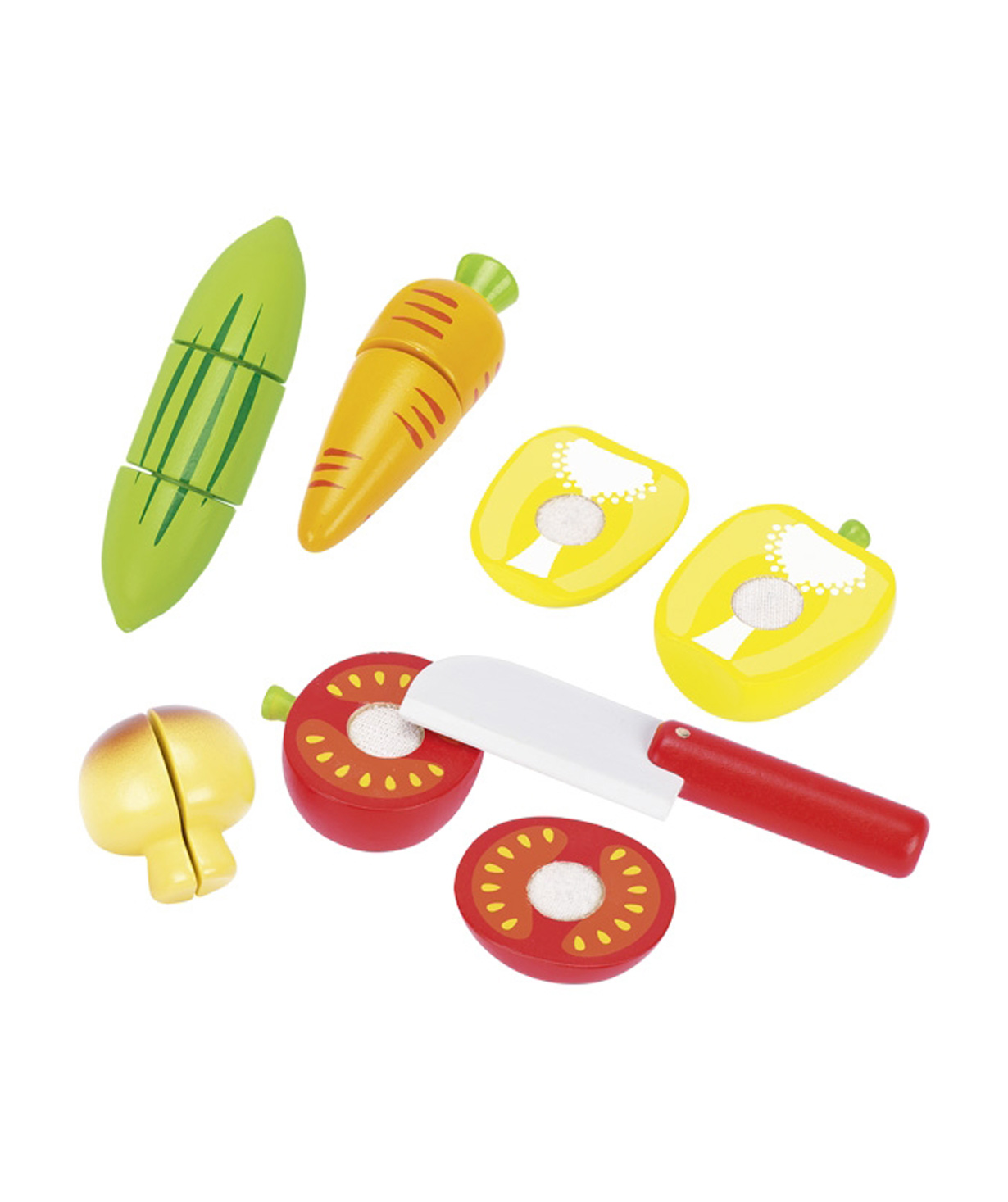 Toy `Goki Toys` vegetables with velcro