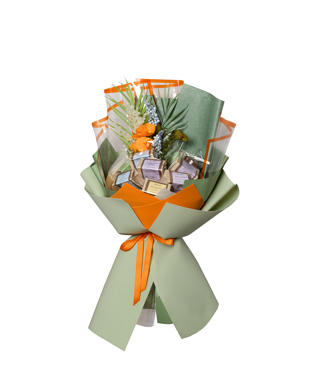 Подарочный букет «Cantata» с кофе и чаем №52