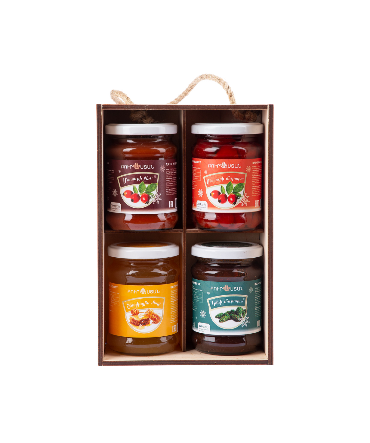 Set ''Burastan'' with marmalade, jam and honey
