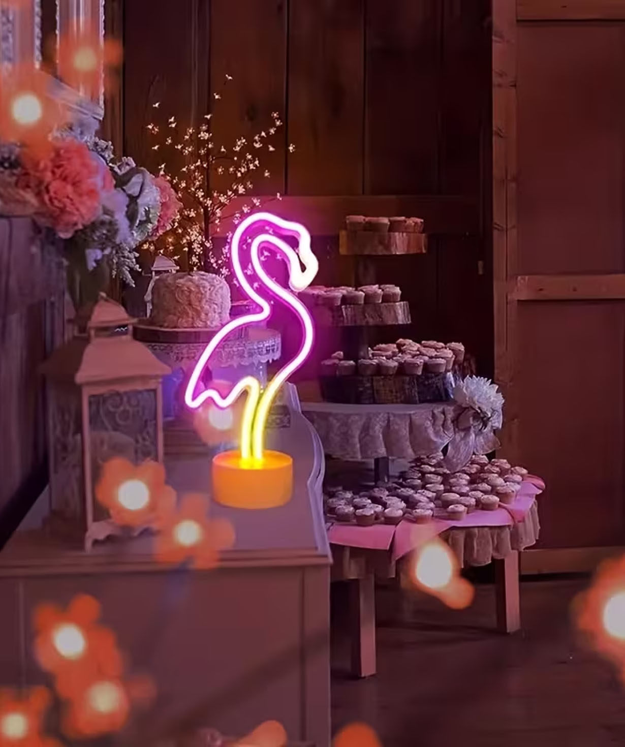 Նեոնային լույս «Gift Store» Flamingo №1214