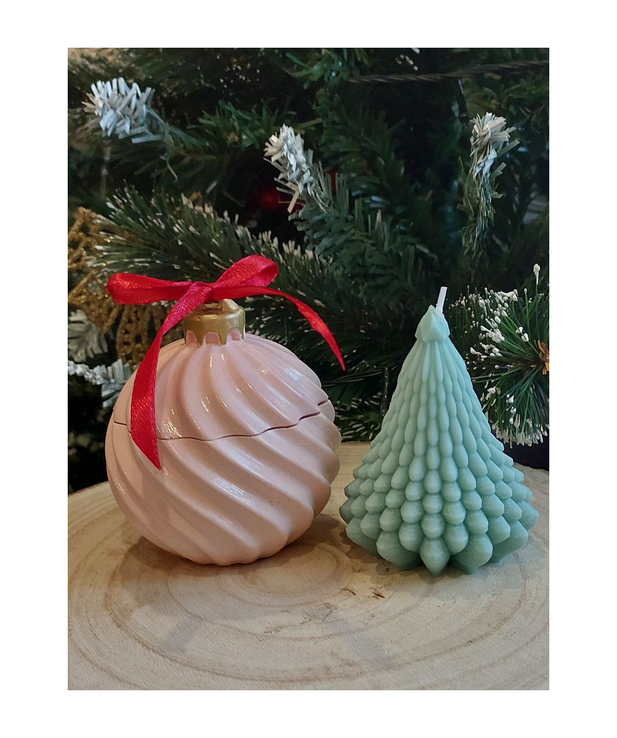 Candle «Blue Moon» Christmas Tree + Chritmas Ornament