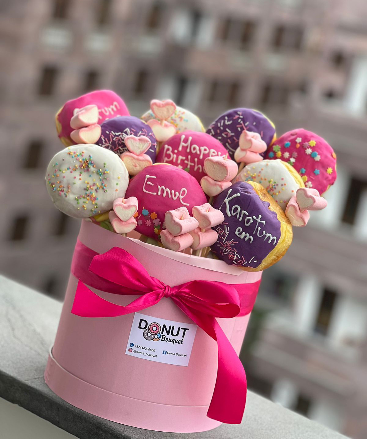 Композиция с пончиками ''Donut Bouquet'' №23