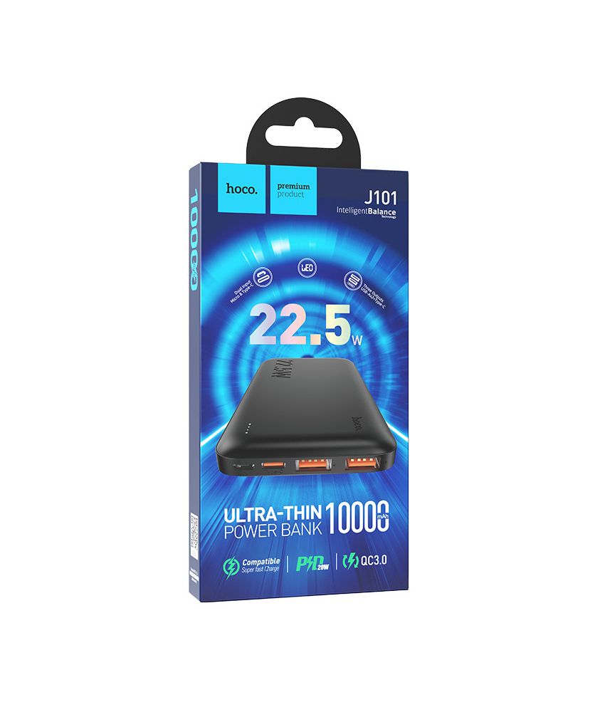 Հեռախոսի լիցքավորիչ ''HOCO J101'' 10000 mAh, սև