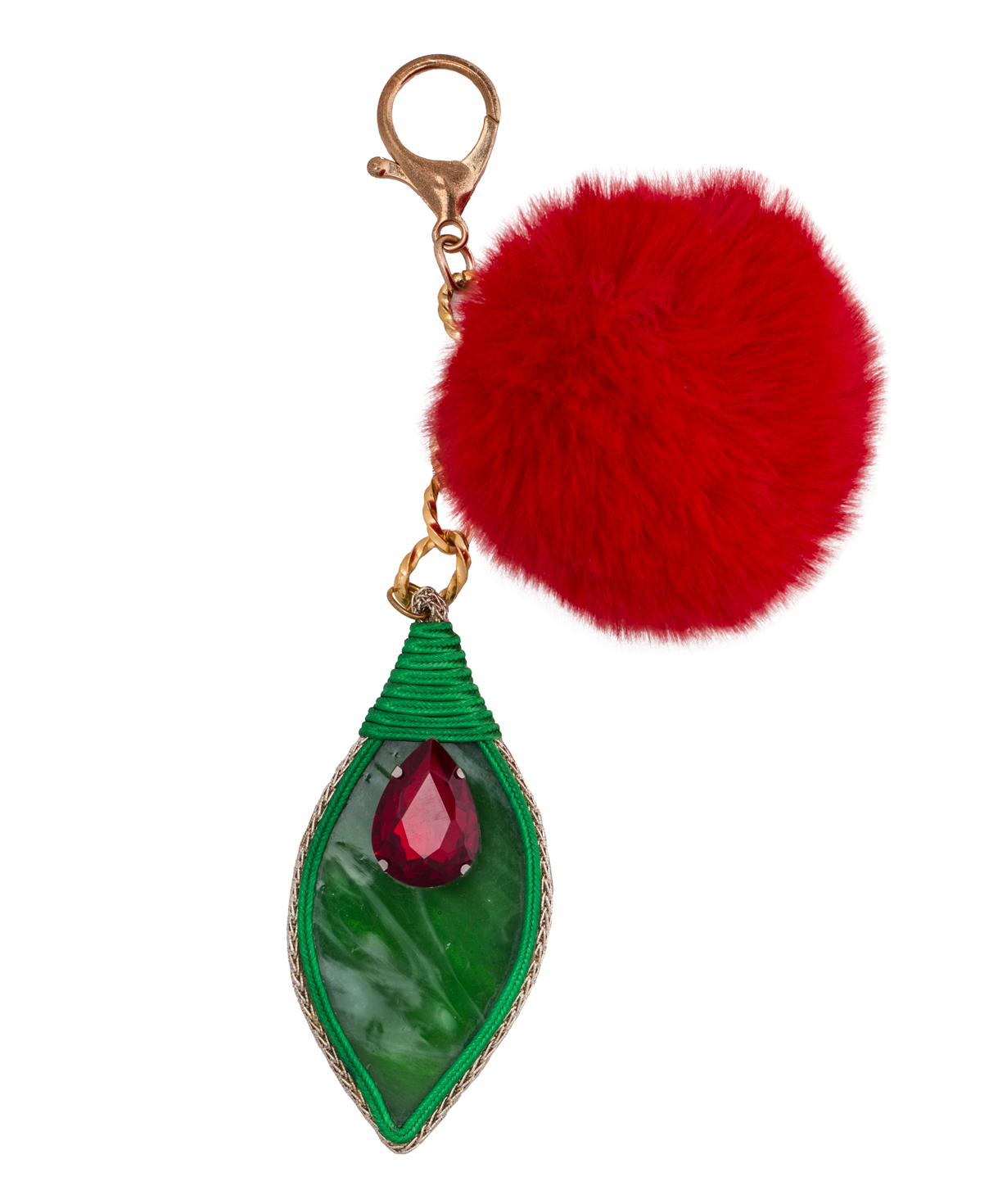 Keychain for women's bag Leaf