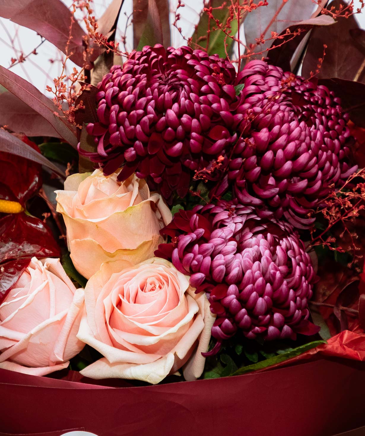 Bouquet «Floriani» with roses and chrysanthemums №9