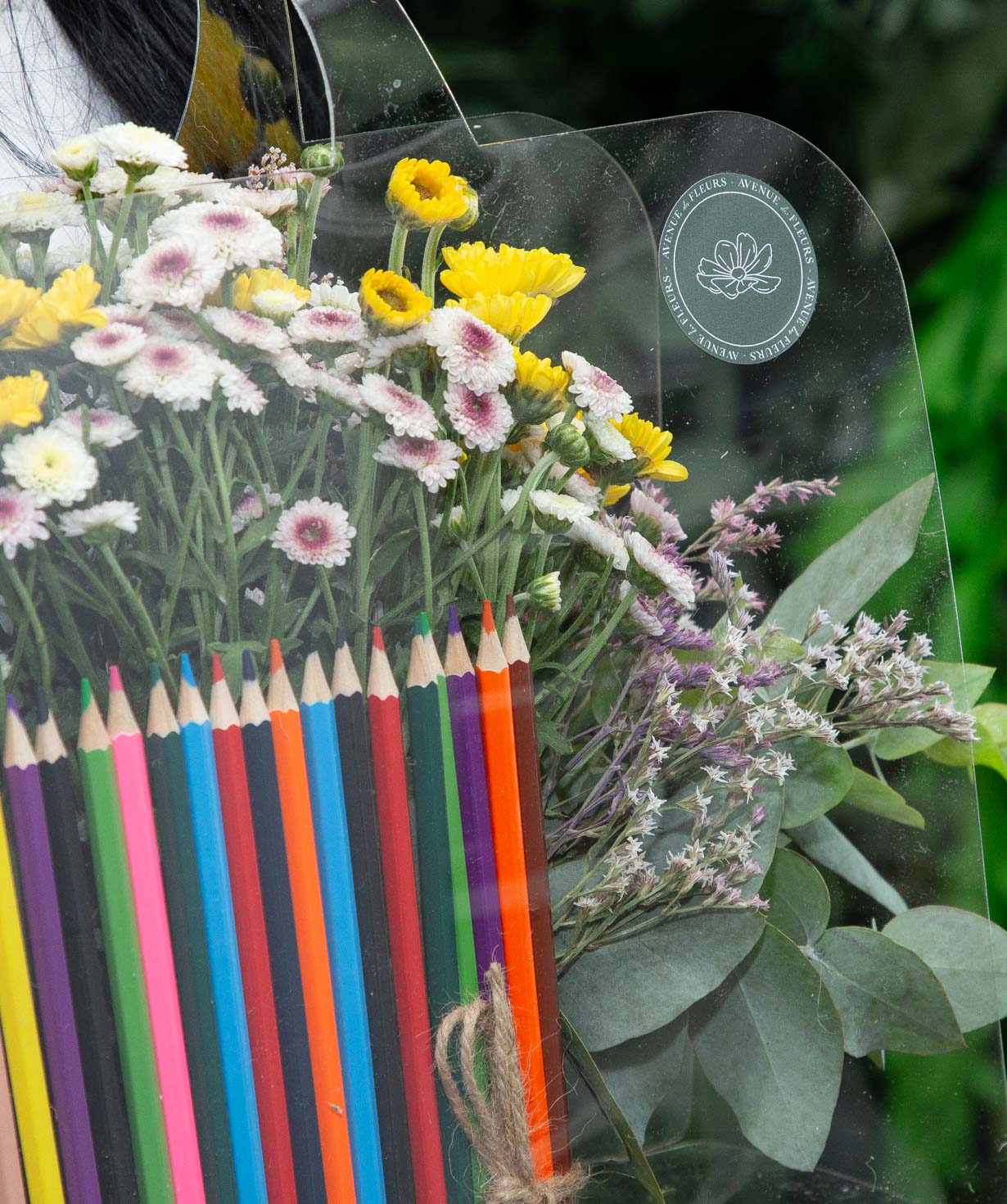 Composition «Burano» with chrysanthemums