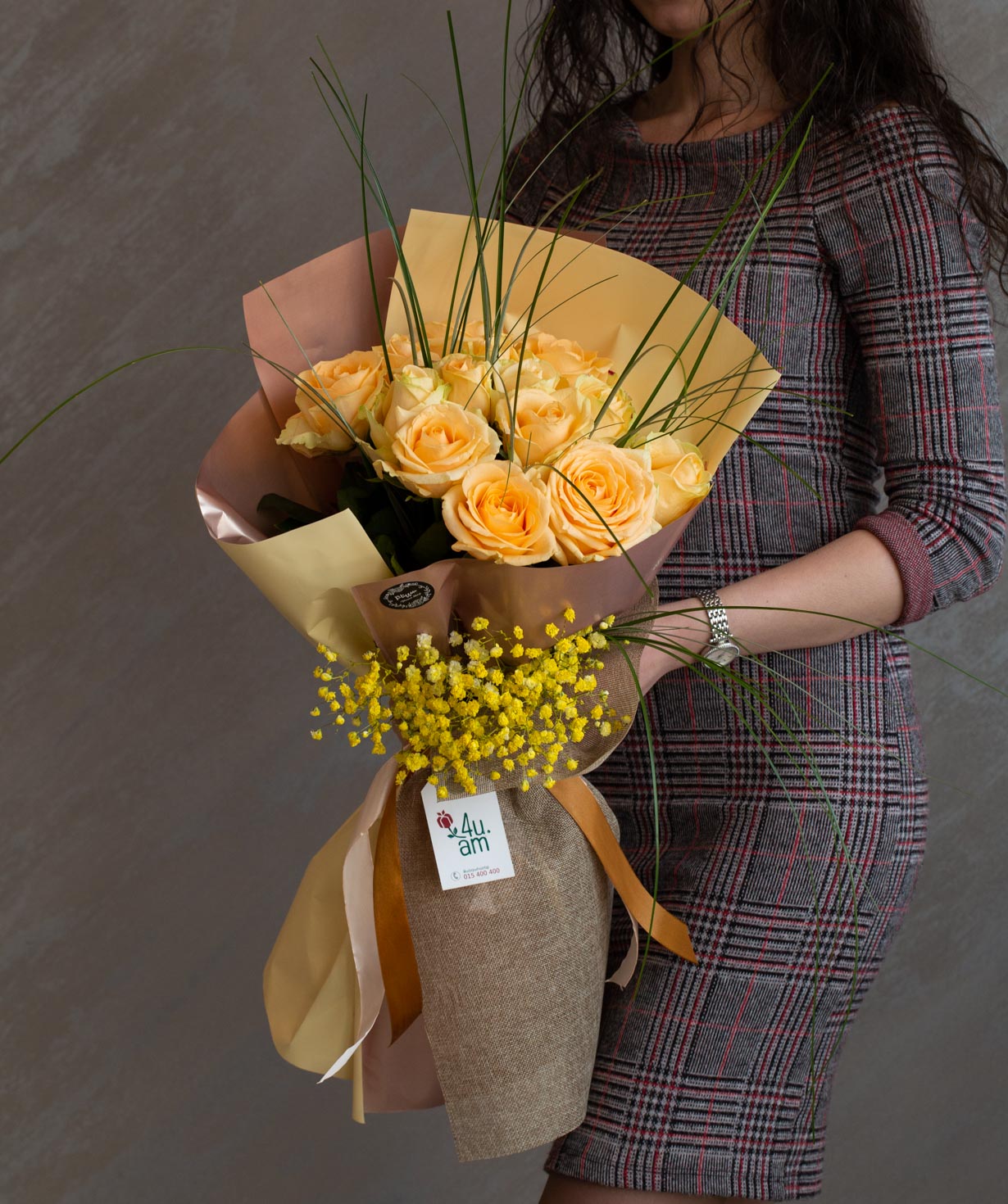 Bouquet `Brest` with roses