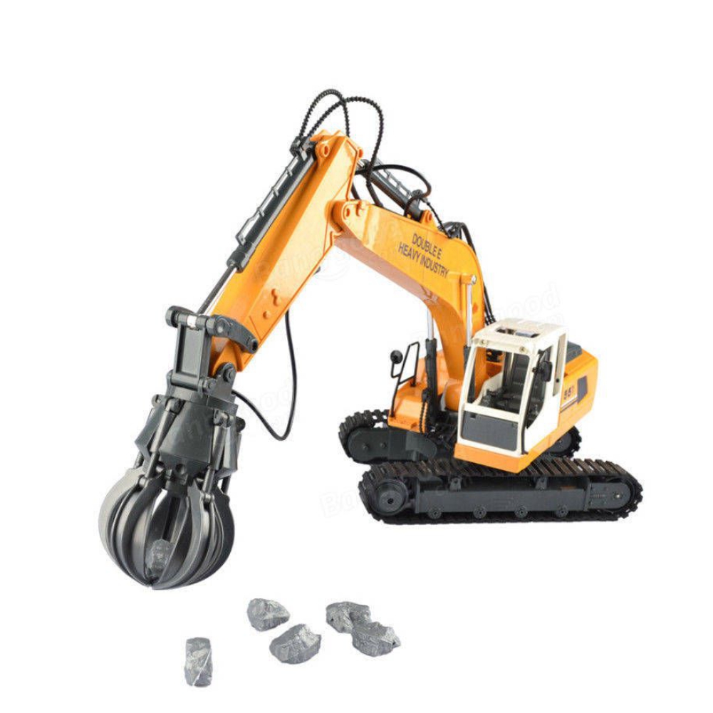 Toy excavator, remote controlled