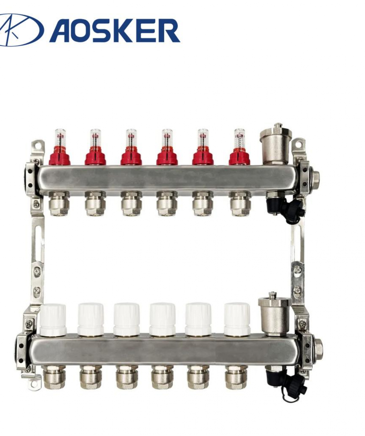AOSKER 6672 F16*FF1 COLLECTOR WITH STOP COCKS 6 WAYS
