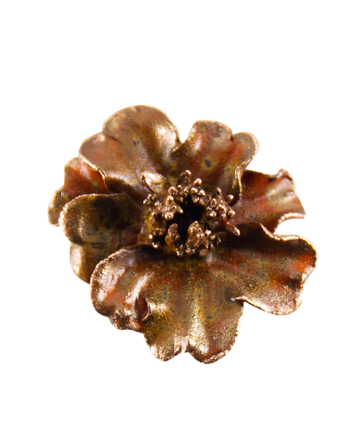 Брошь-иголка  «CopperRight» бархатный цветок