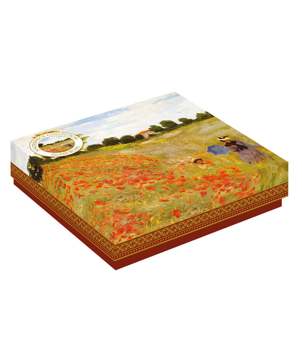 Glass plate ''Poppy Field'' Claude Monet