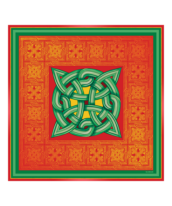 Шелковый платок `3 dzook` с армянскими орнаментами №12