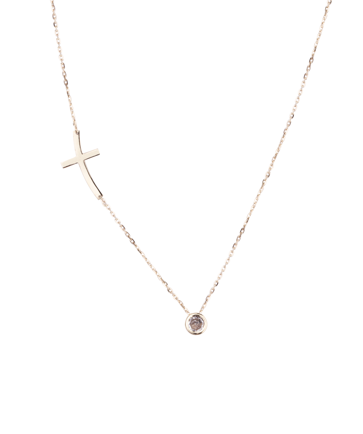 Women's necklace ''Less is more'' gold №3