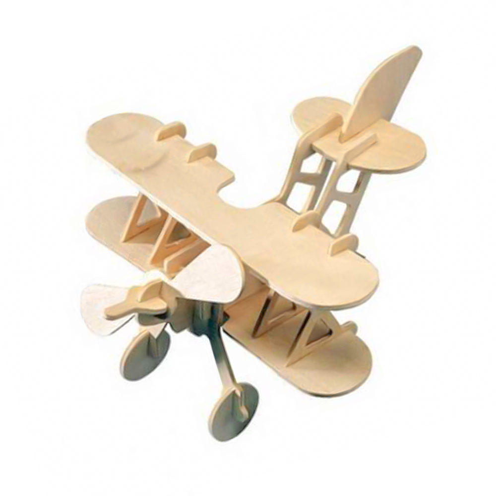 Wooden puzzle Airplane Biplane