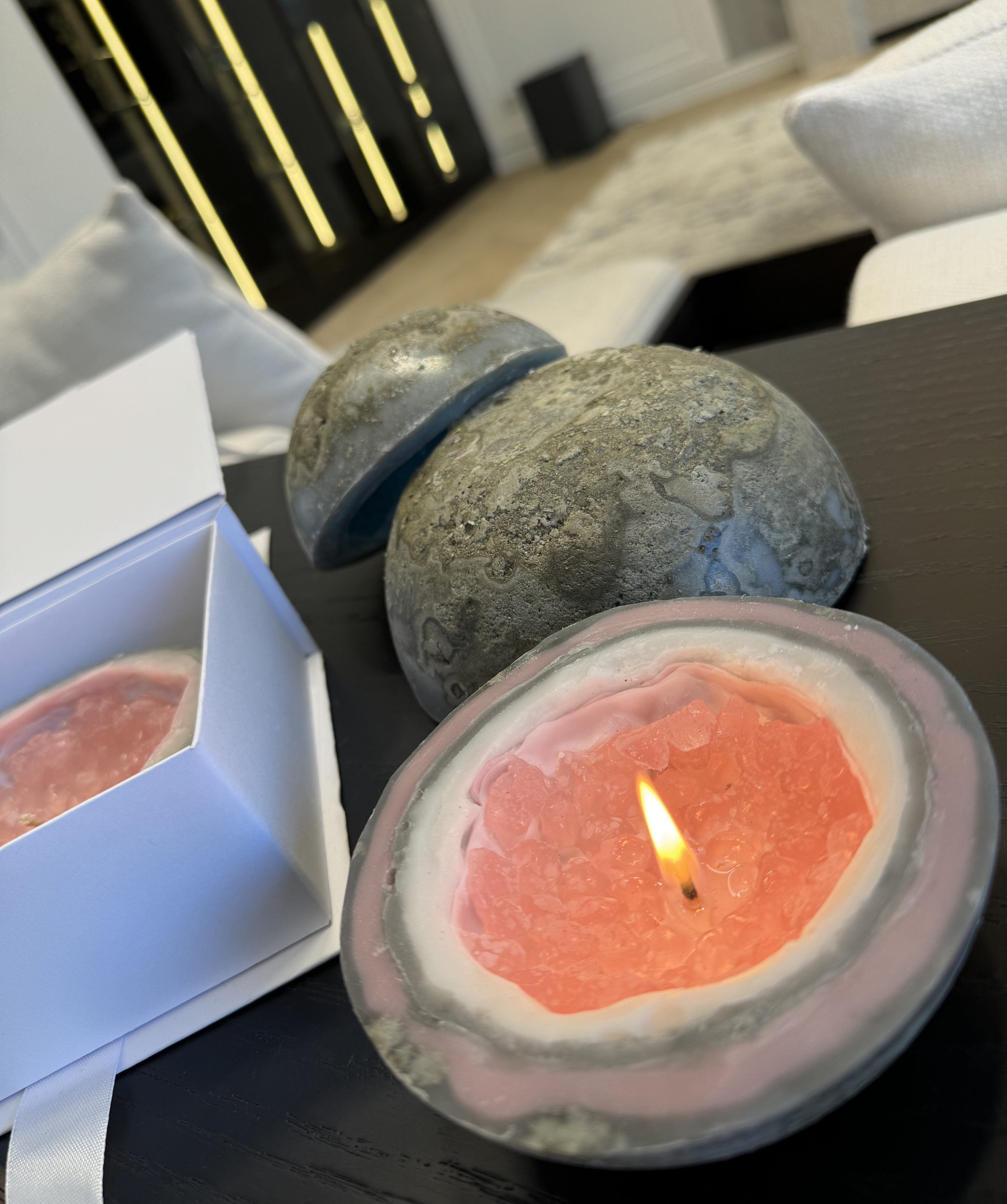 Candle «Light Your Home» Amethyst №3028 pink