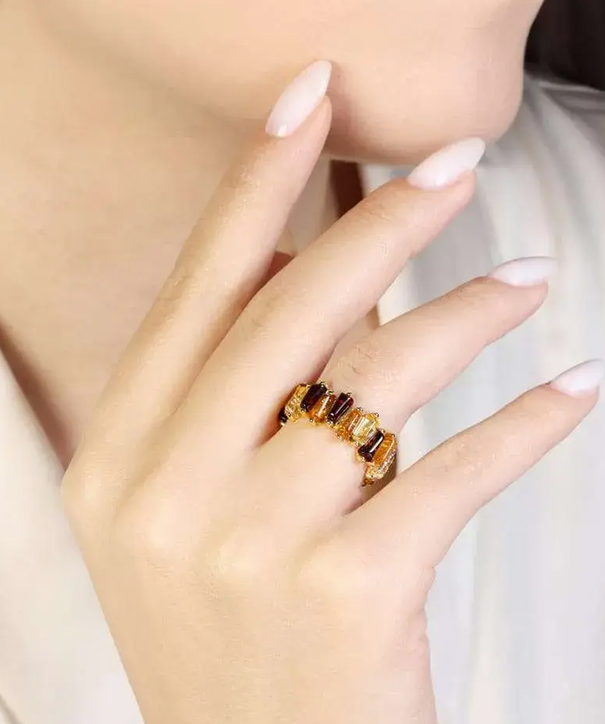 Silver ring «SiaMoods» SR171GP 16