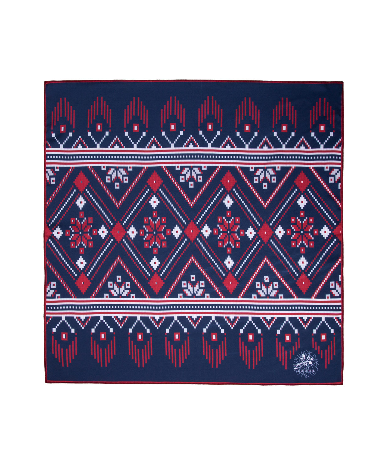 Scarf ''Masoor'' red-blue, small
