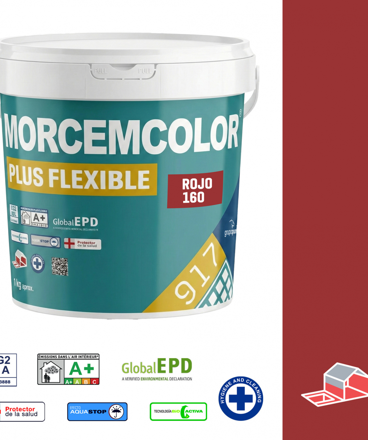 PUMA MORCEMCOLOR PLUS FLEXIBLE ROJO P1160 1KG