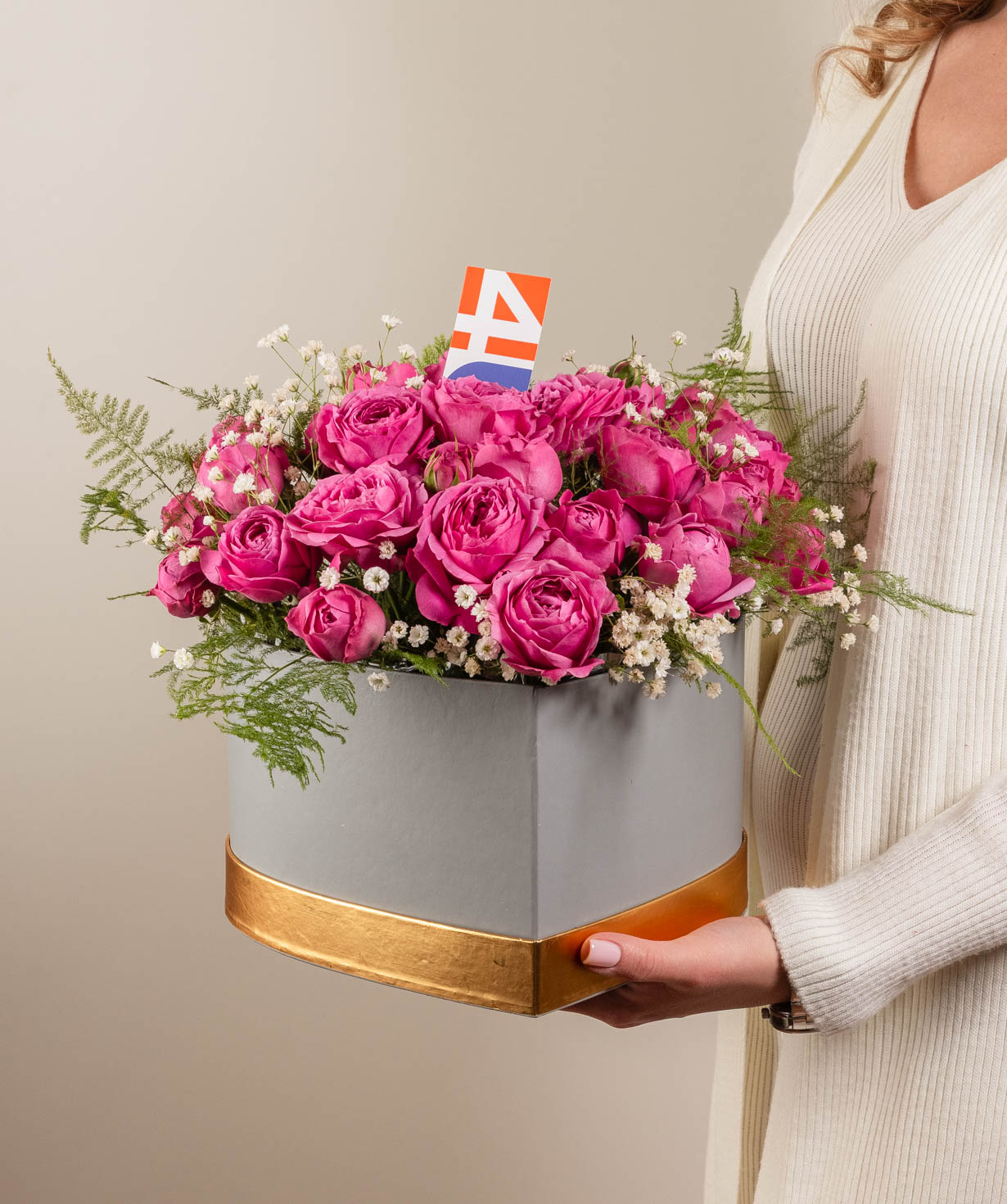 Композиция «Aube» из кустовых роз