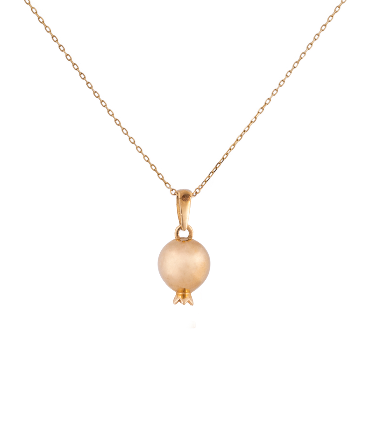Pendant `Less is more` gold pomegranate