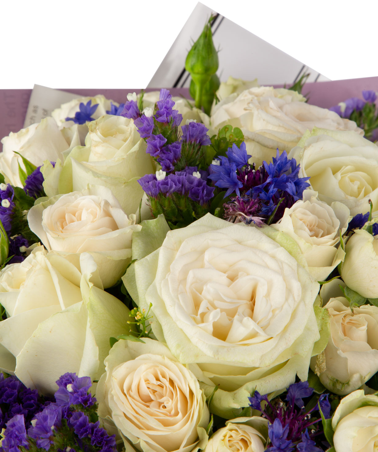 Bouquet `Sanem` with roses and limoniums