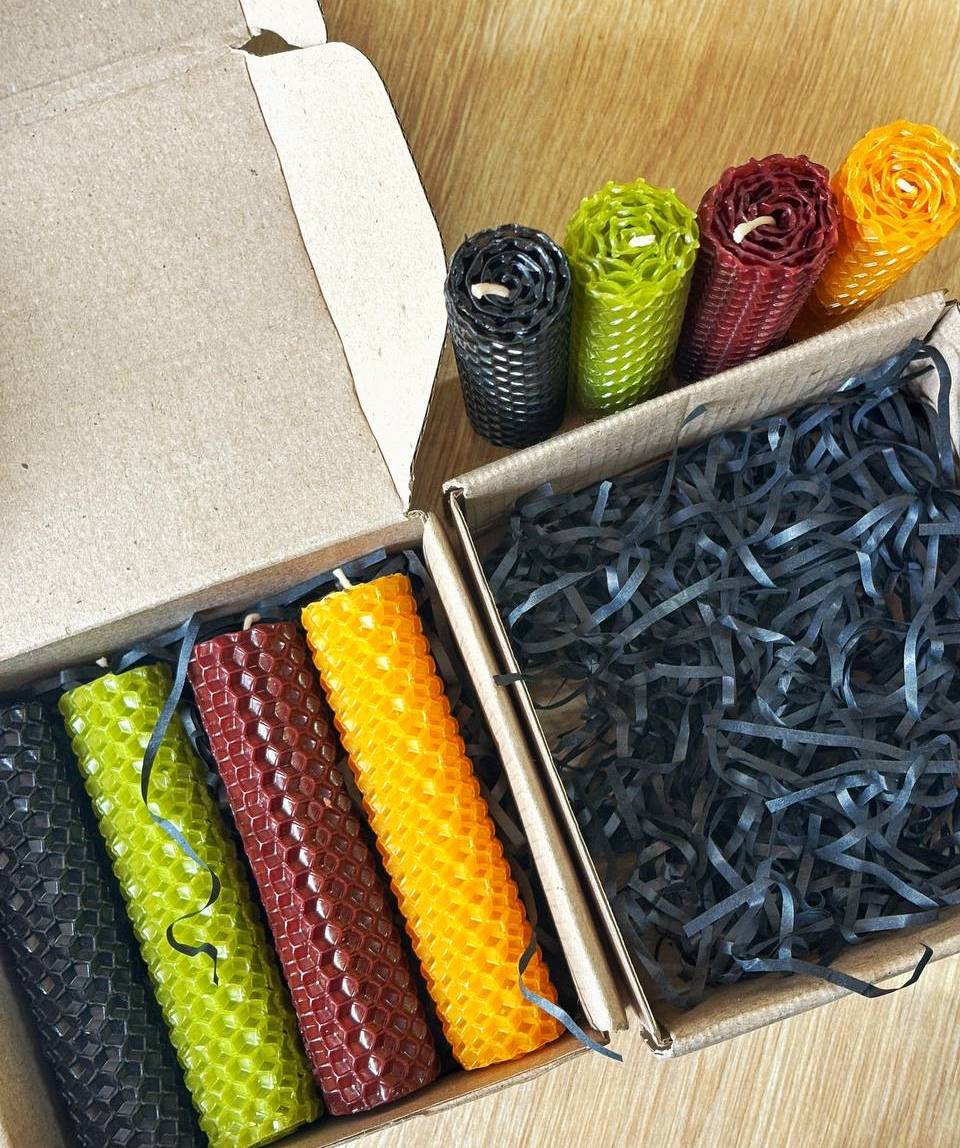 Set «Light Your Home» beeswax candles №3017 4 pcs