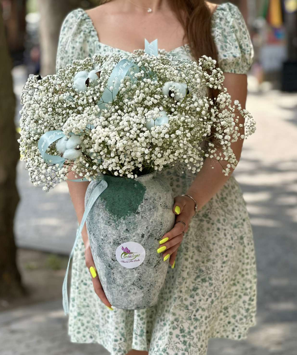 Composition «Marfa» with gypsophila