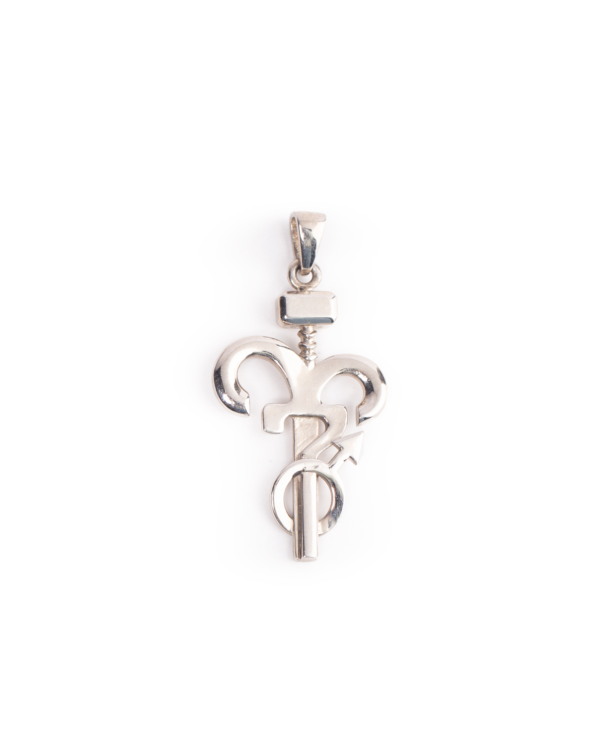 Rhodium Plated Silver Pendant Aries Starlight Jazz Collection