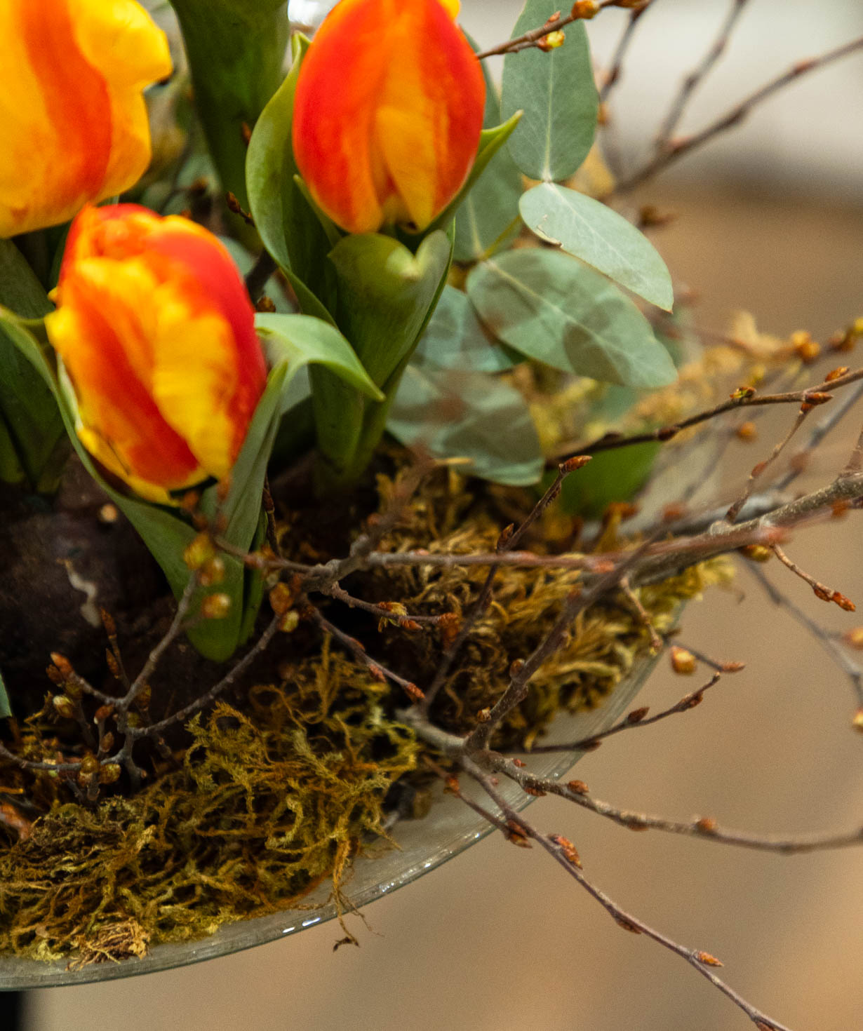 Композиция «Avre» с тюльпанами