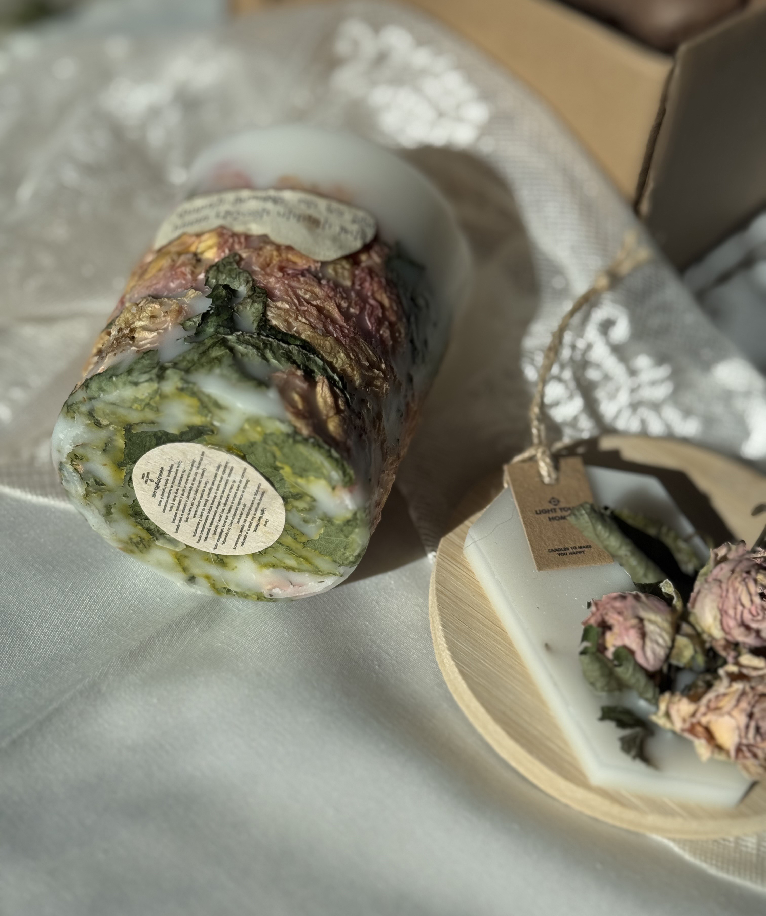 Candle «Light Your Home» Floral №3036 pink