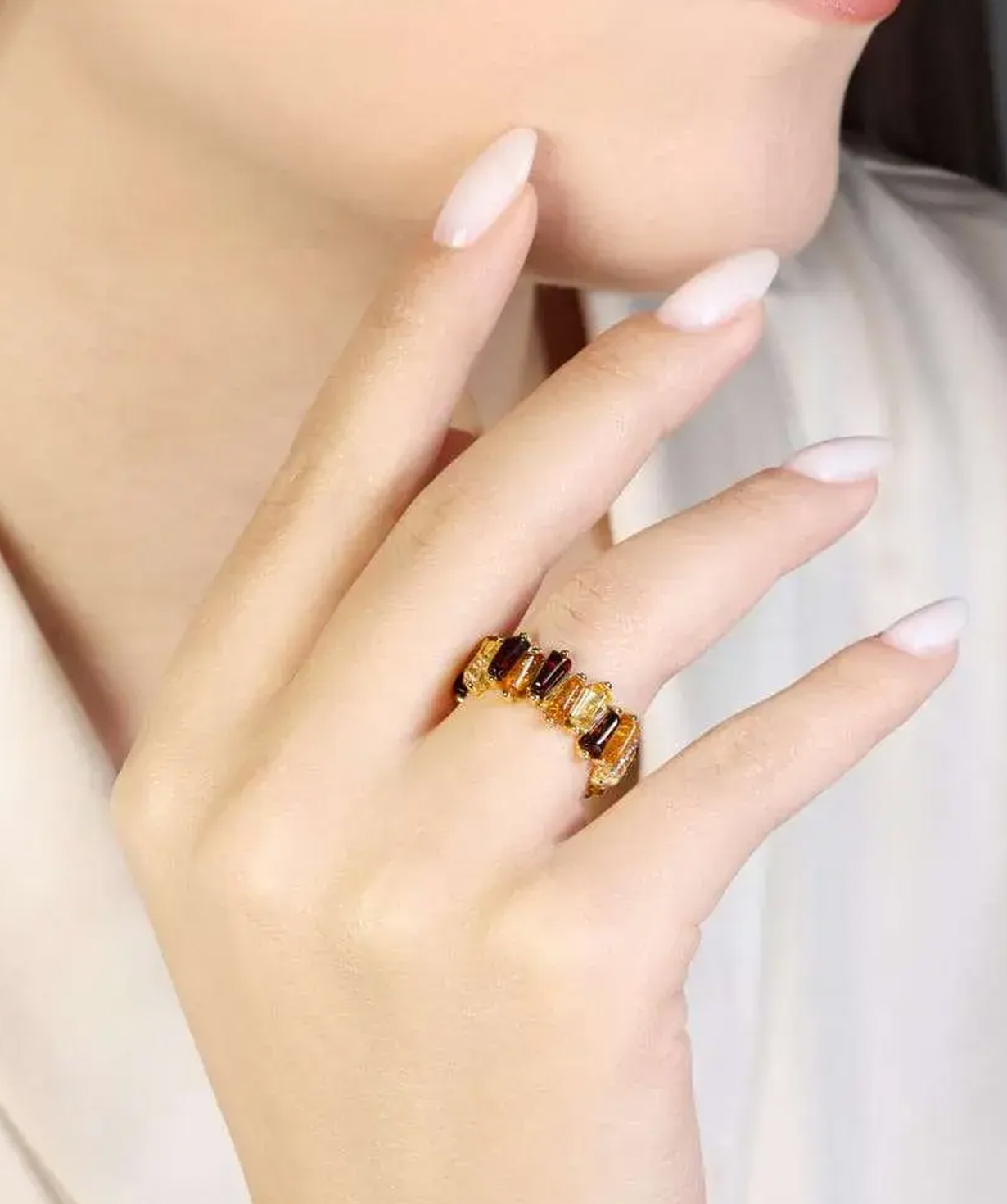 Silver ring «SiaMoods» SR171GP 18