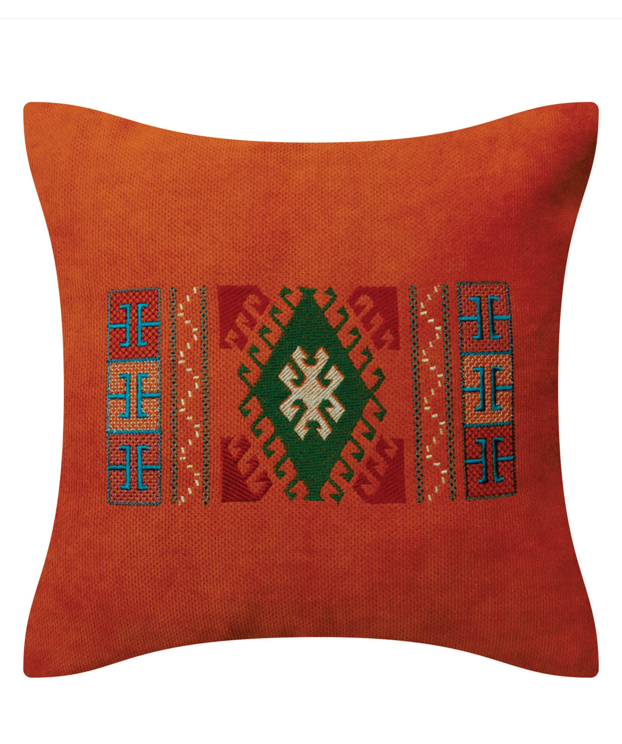 Pillow `Miskaryan heritage` embroidered with Armenian ornament №25