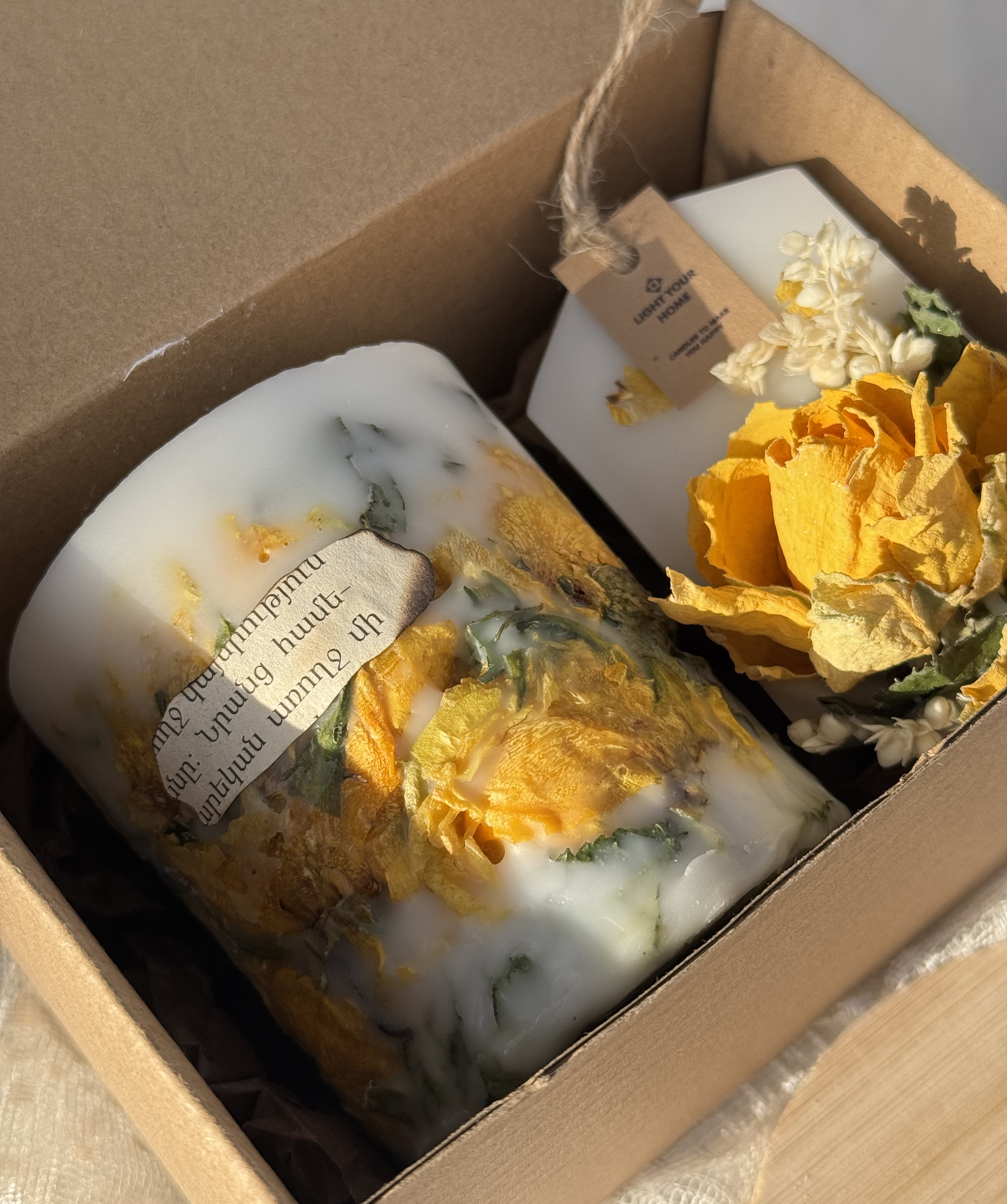 Մոմ «Light Your Home» Ծաղկային №3036 դեղին