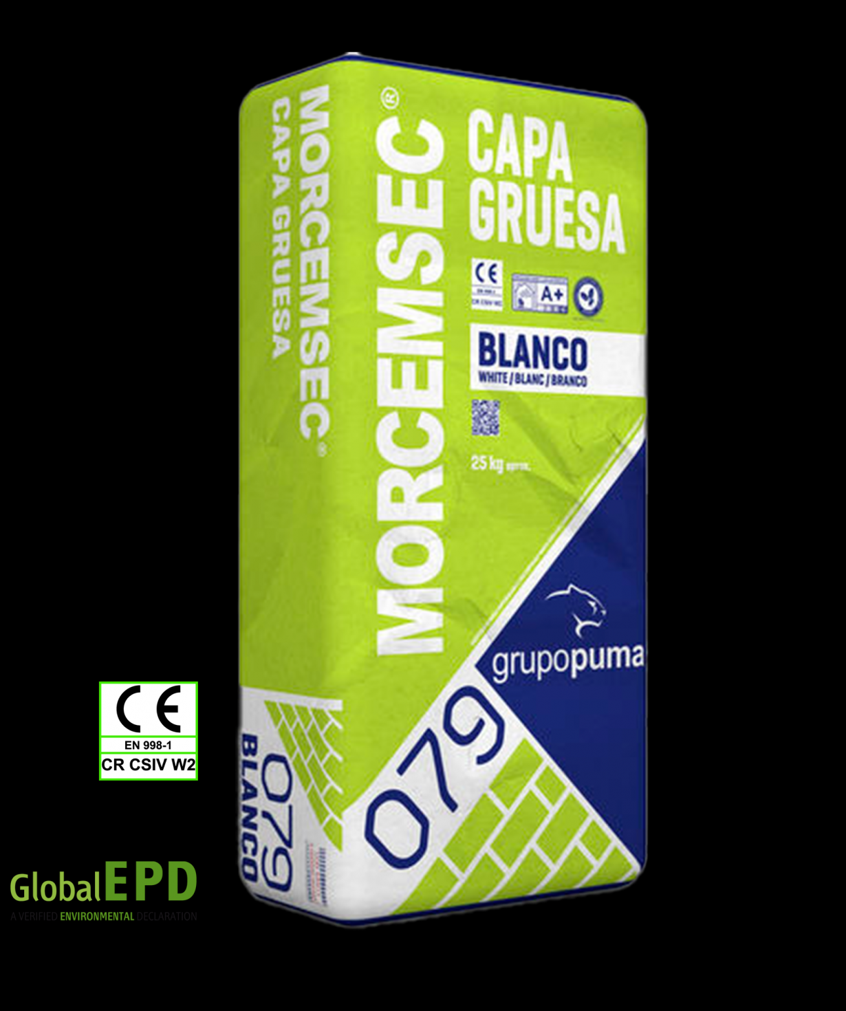 Puma Ճակատային ծեփամածիկ Morcemsec 079, Հաստ շերտ, Սպիտակ, 25կգ