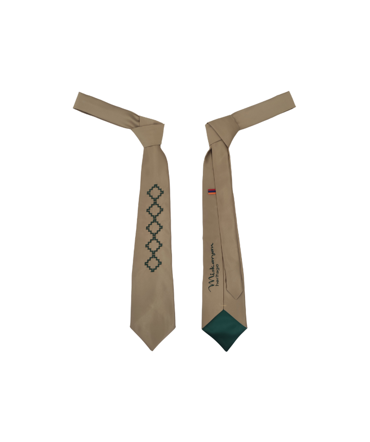 Embroidered tie «Miskaryan Heritage» Armenian carpet pattern, 6-2