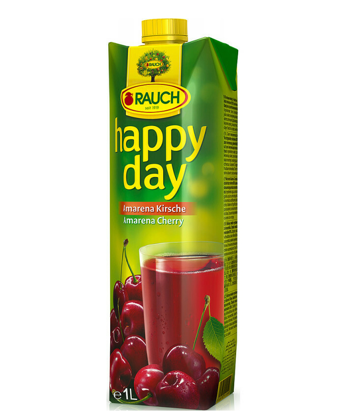 Сок натуральный `Happy Day` вишневый 1л