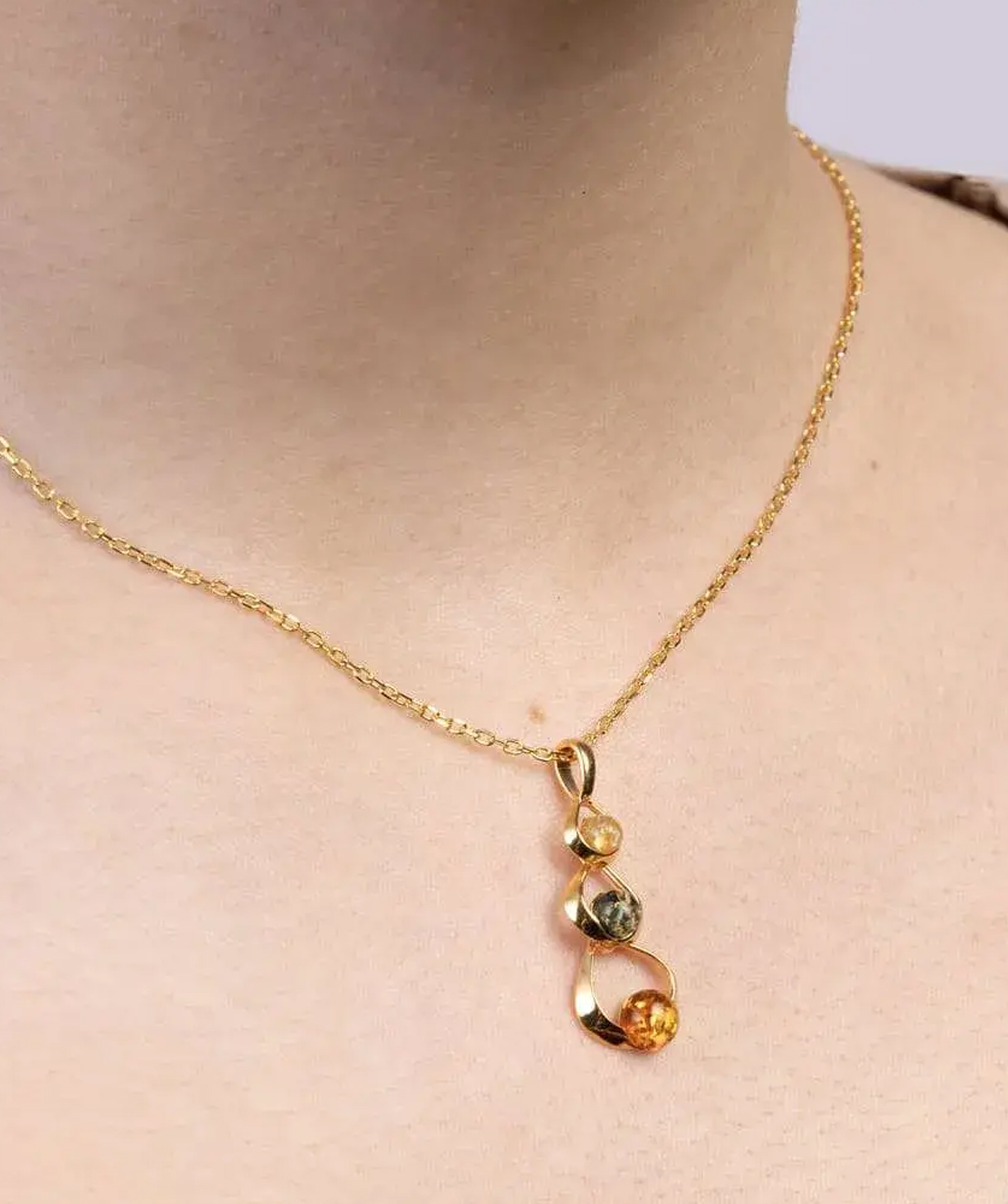 Silver necklace «SiaMoods» SN-SP636GP