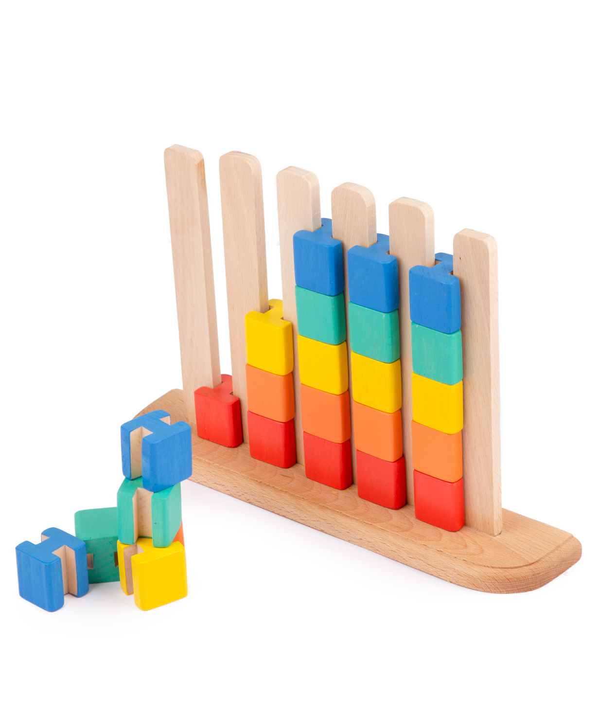 Toy `I'm wooden toys` tower with cubes №3