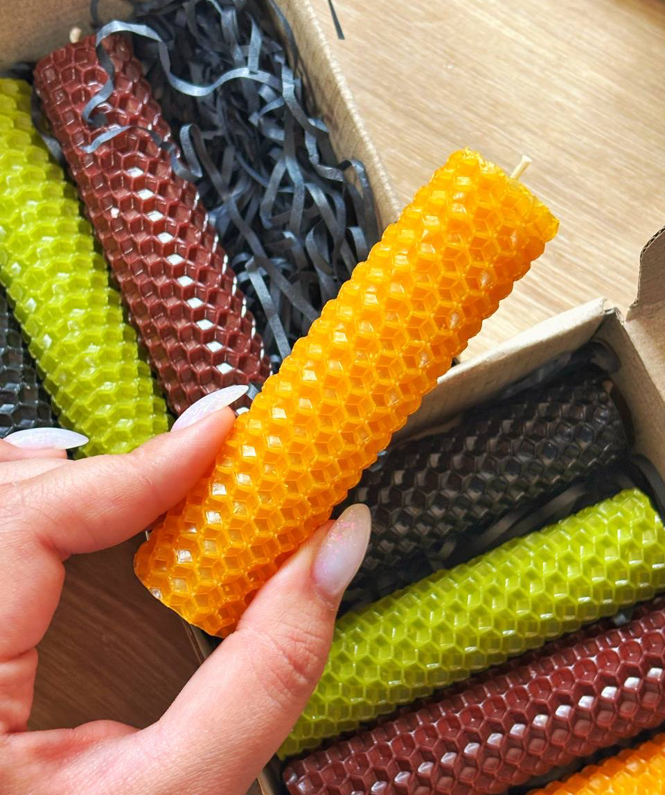 Set «Light Your Home» beeswax candles №3017 4 pcs