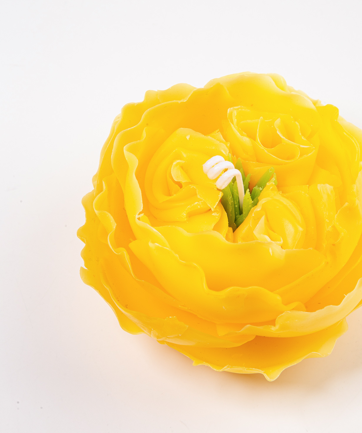 Peony rose «mom» candle made of beeswax