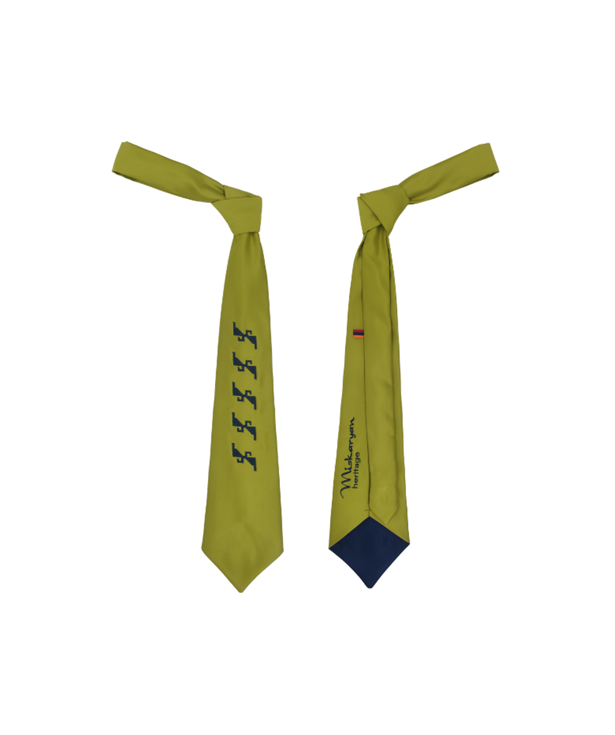 Embroidered tie «Miskaryan Heritage» Armenian carpet pattern, 6-6