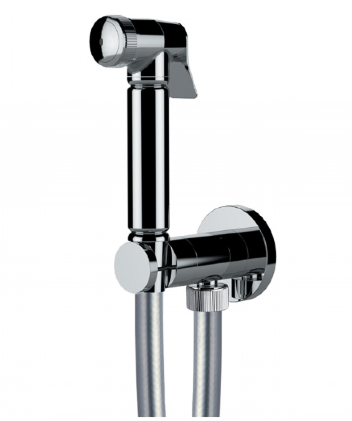 DANIEL A1535 SHUT-OFF SET WITH 120CM HOSE, HYDROBRUSH BUTTON CHROME