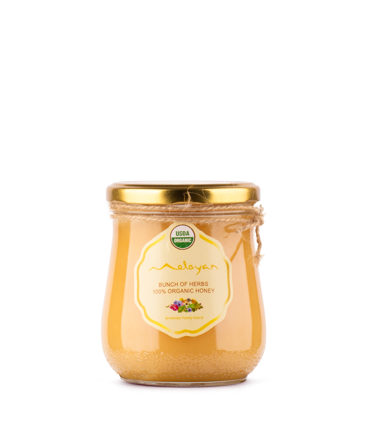 Мед `Meloyan Organic Honey` органический, пучок трав большой