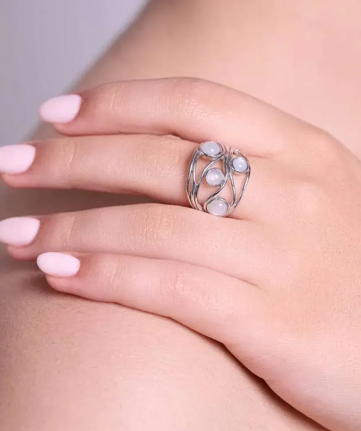 Silver ring «SiaMoods» SR185WMS 19