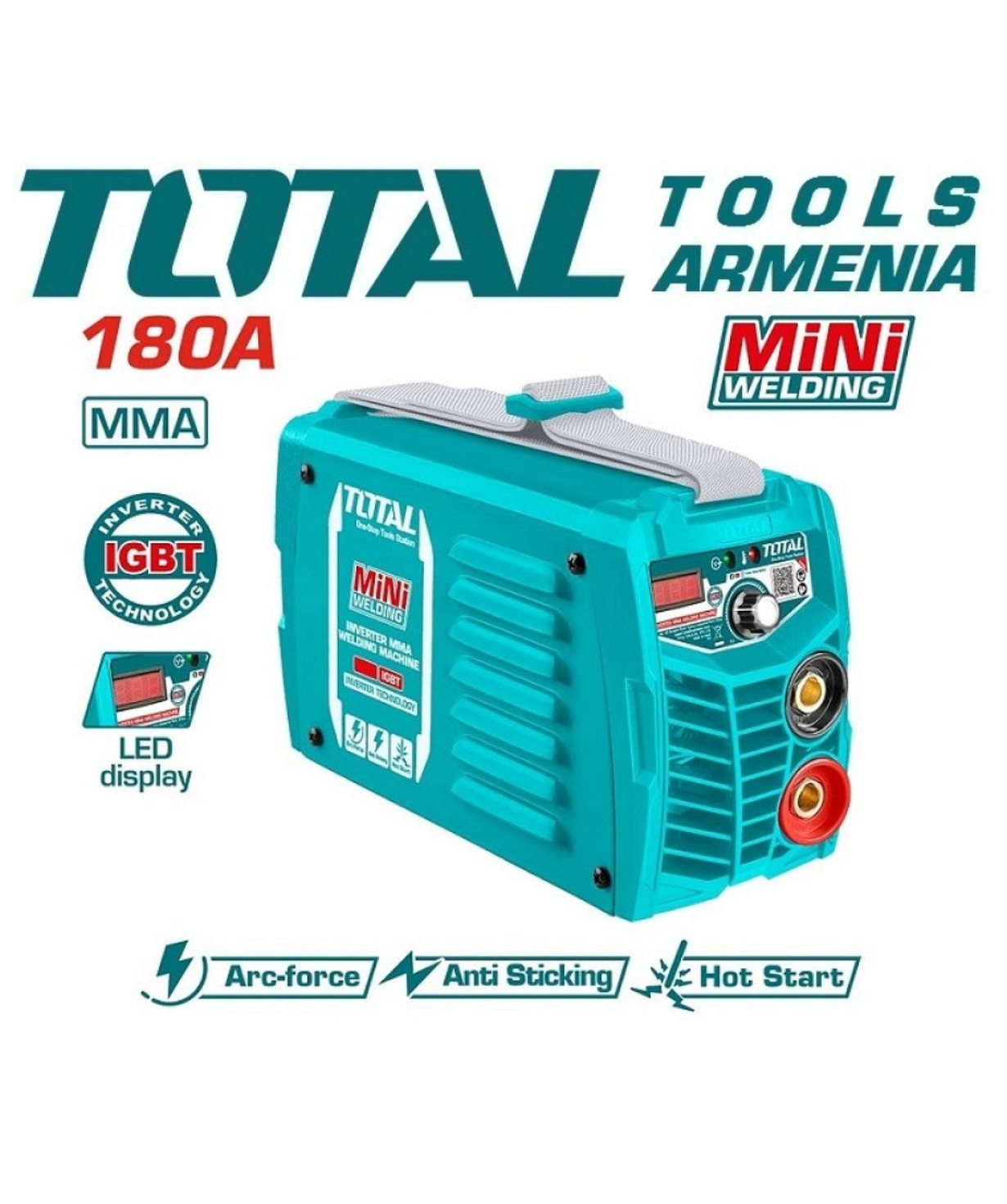 Ինվերտորային եռակցման սարք «Total Tools» TW218016, MMA 180A IGBT