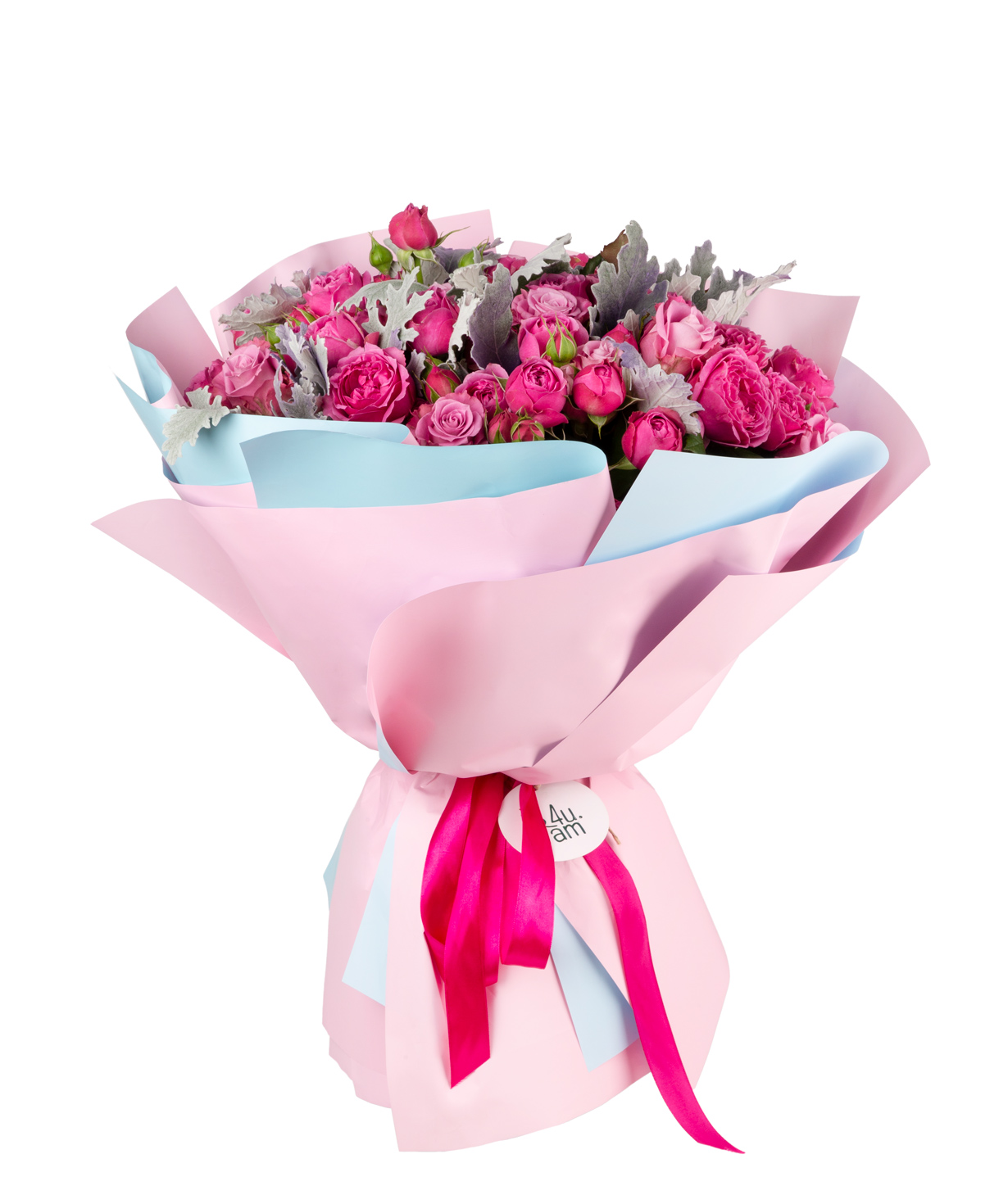 Букет `Ниамей` из роз и пионовидных роз