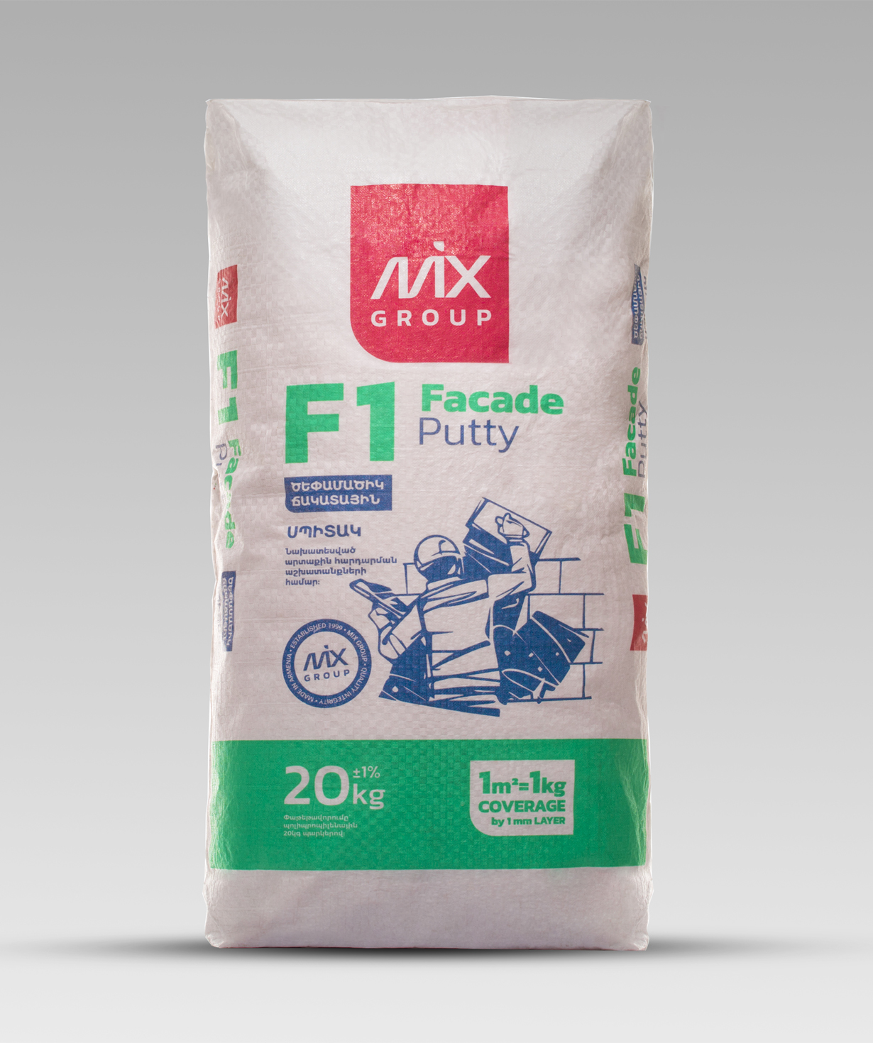 Facade putty «F1» 20 kg