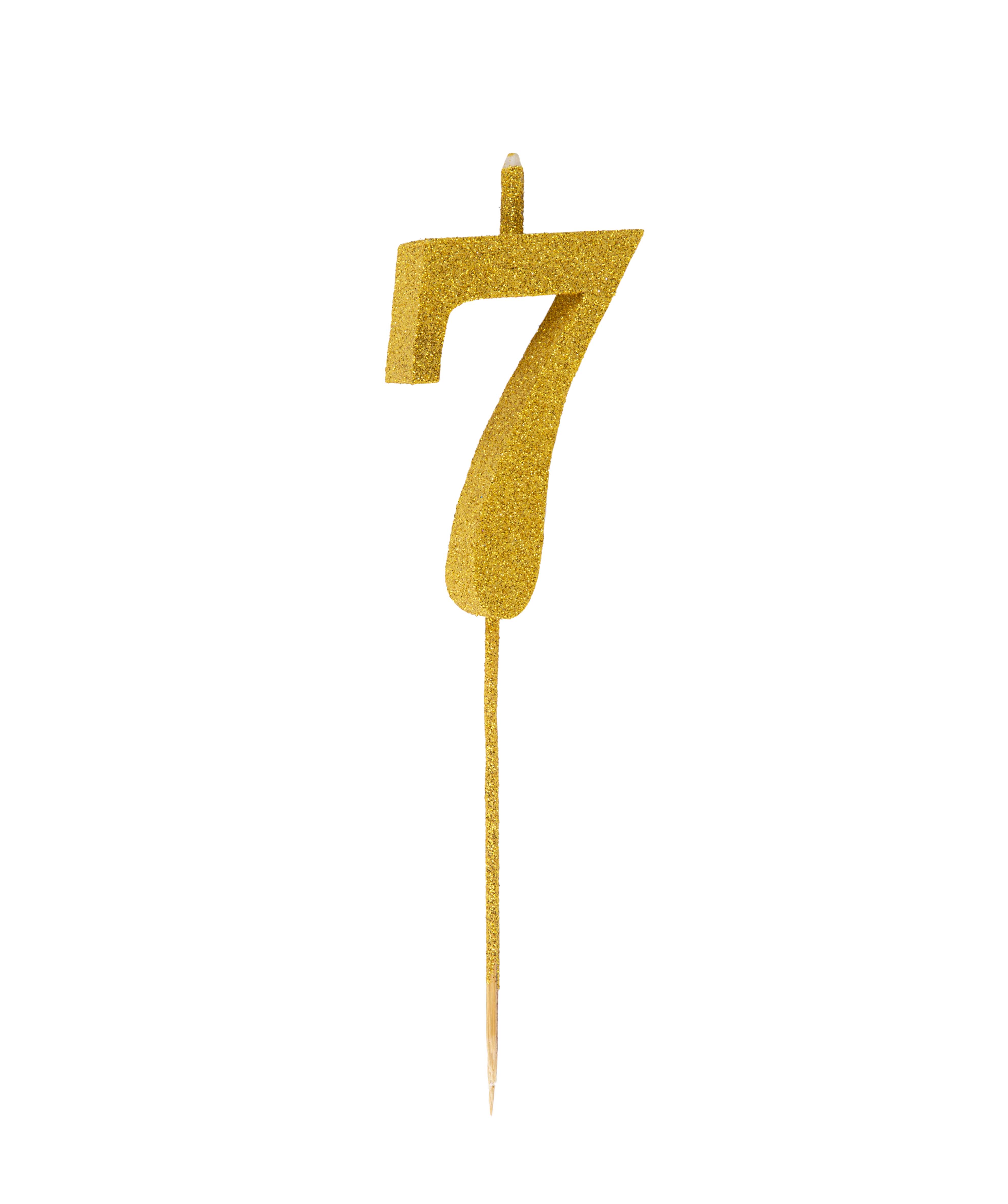 Candle numbers, golden, shiny