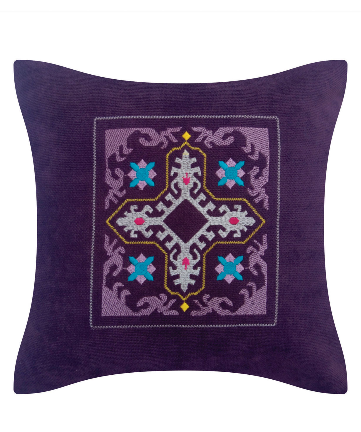 Pillow `Miskaryan heritage` embroidered with Armenian ornament №29