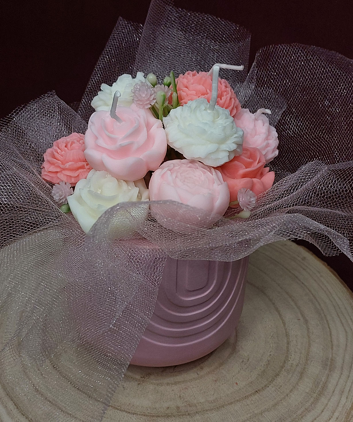 Свеча «Blue Moon» Цветочный букет, ароматизированная